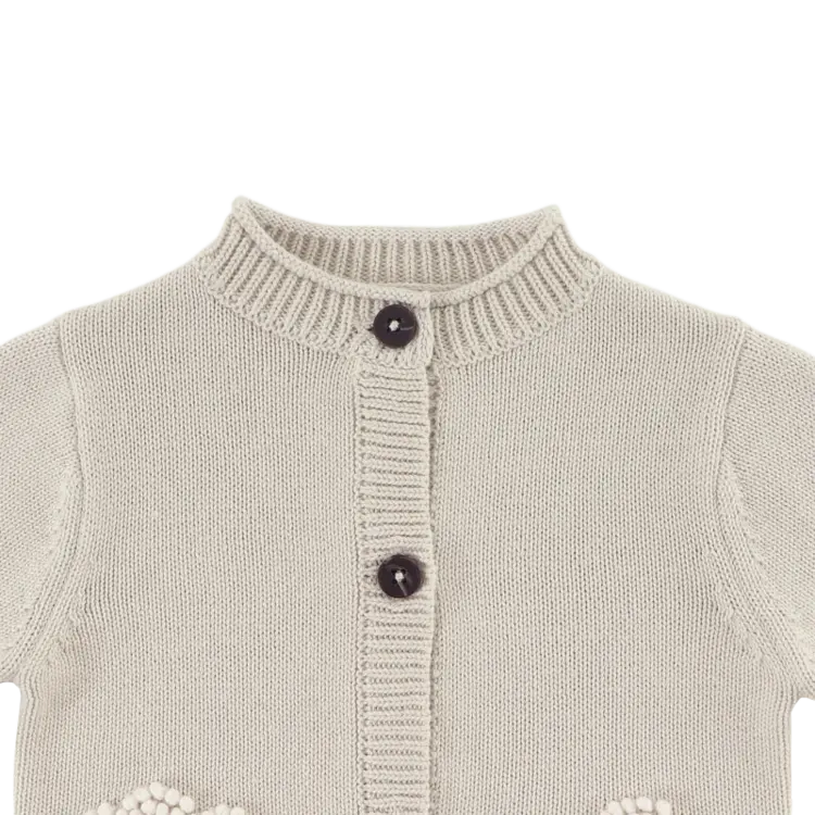 Donsje Dieck Cardigan | Lammies | White Sand