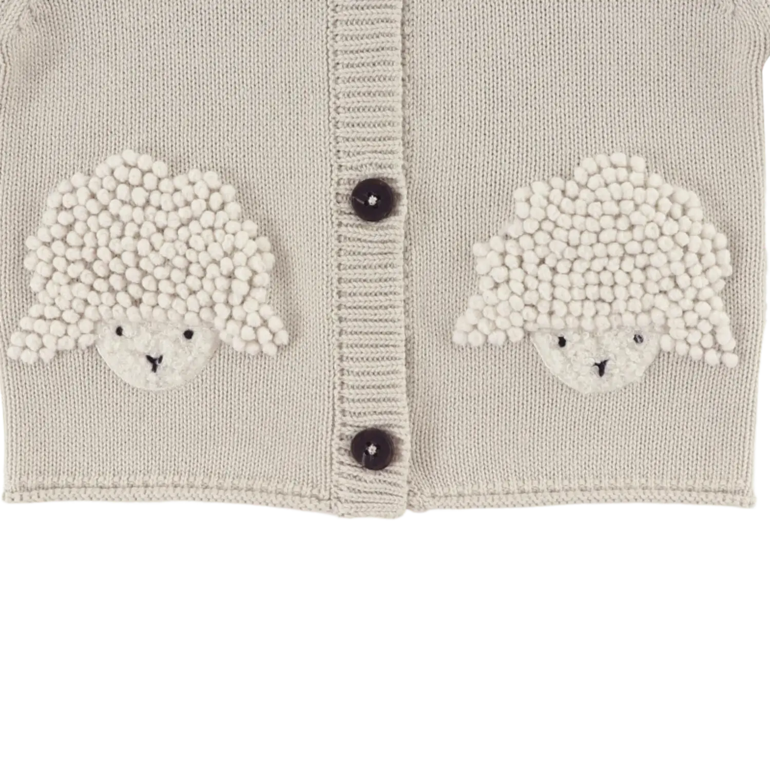 Donsje Dieck Cardigan | Lammies | White Sand - Yellow Turtle