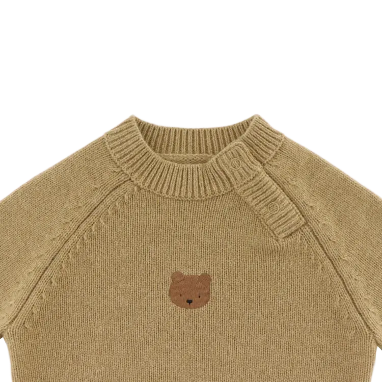 Donsje Sibbe Merino Wool Sweater | Bear | Sesame