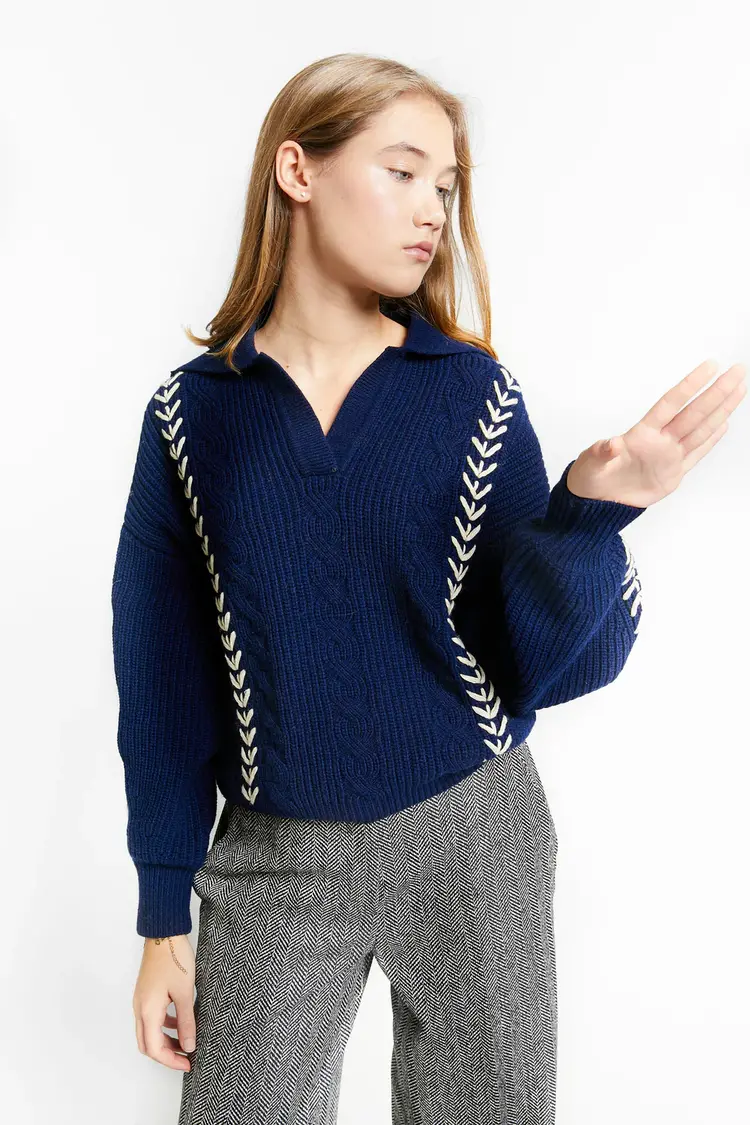 INDEE Tahiti Knit Sweater - Navy