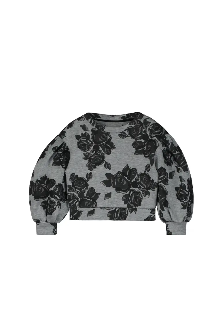 Little Creative Factory Black Flower Neoprene Sweatshirt