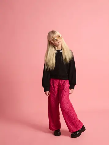 Little Creative Factory Lace Pants - Fuschia