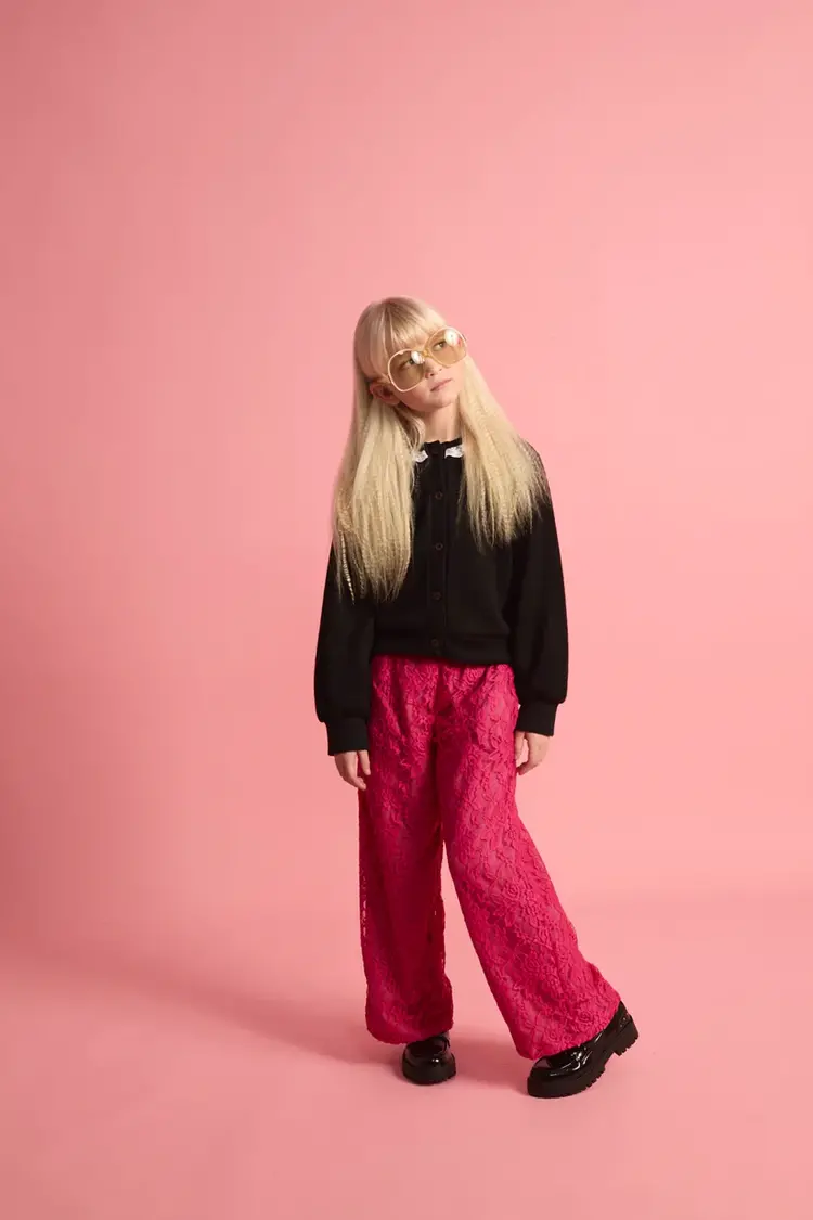 Little Creative Factory Lace Pants - Fuschia
