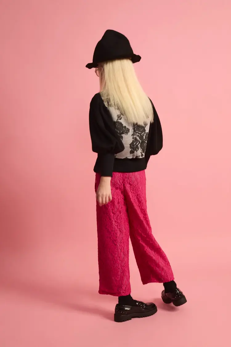 Little Creative Factory Lace Pants - Fuschia