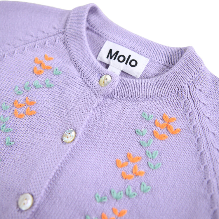 Molo Nette Warm & Gilli Cardigan Set - Faded Purple