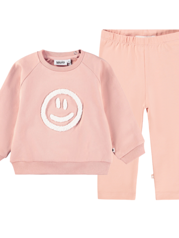 Molo Nette Warm & Disc Sweat Set - Rose Cloud