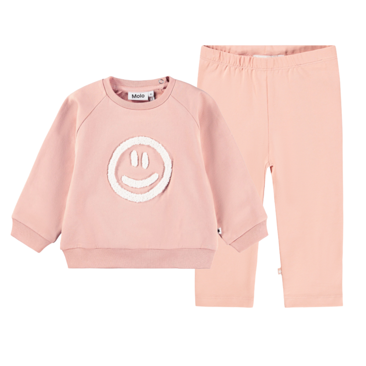 Molo Nette Warm & Disc Sweat Set - Rose Cloud