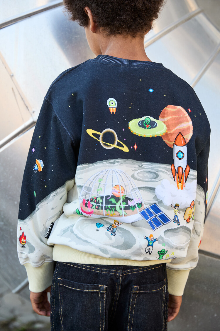 Molo Mattis Sweatshirt - Pixel Moon