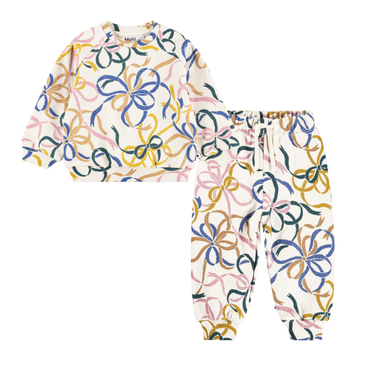 Molo Simeon & Disc Sweat Set- Festive Bow