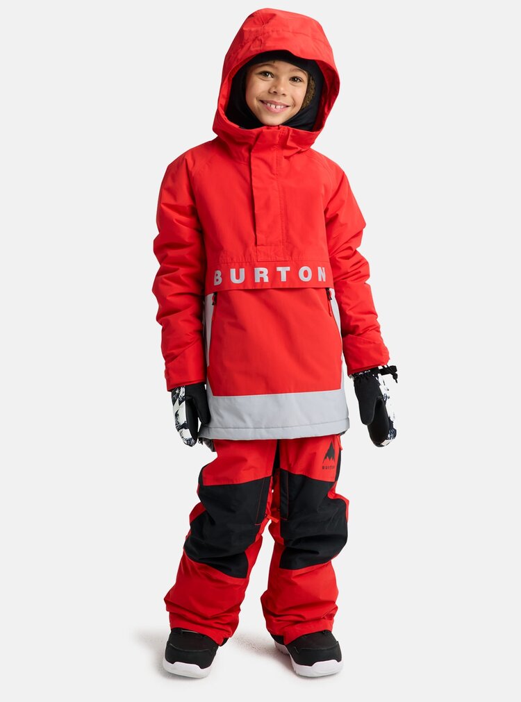 Burton Kids' Burton Frostner 2L Anorak Jacket- Flame Scarlet / Silver Sconce