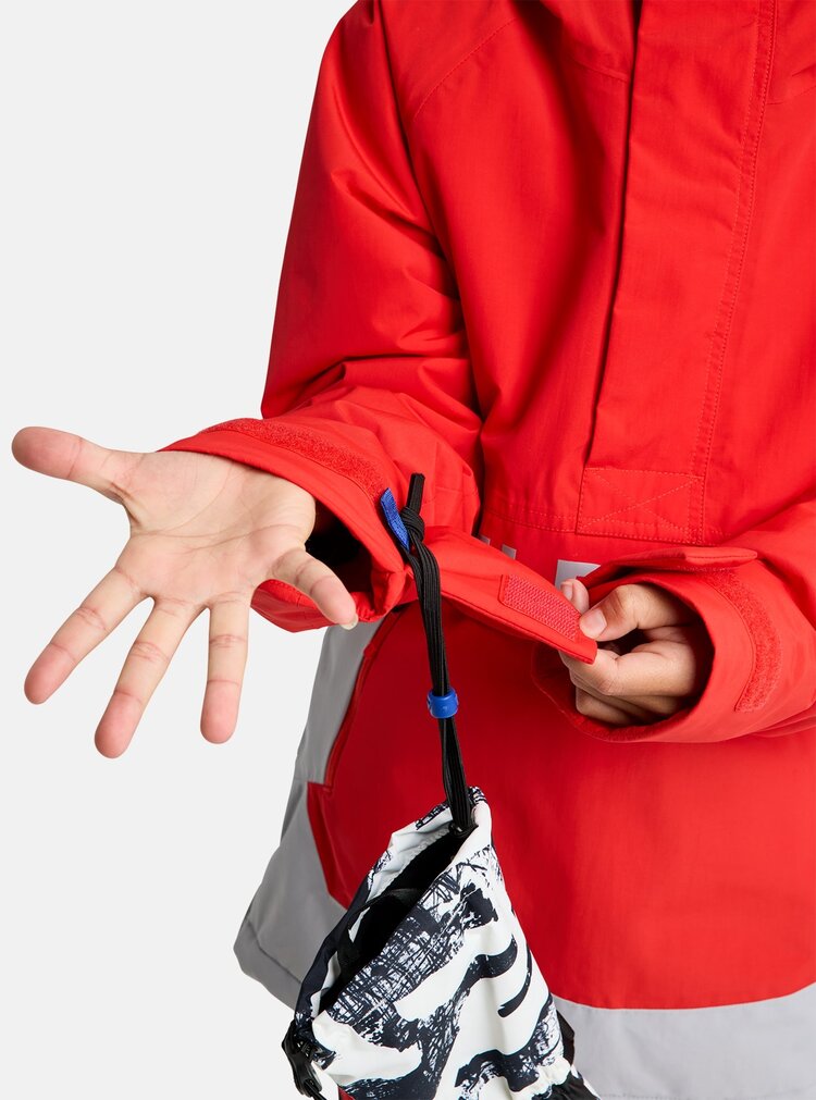 Burton Kids' Burton Frostner 2L Anorak Jacket- Flame Scarlet / Silver Sconce