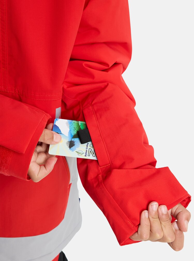 Burton Kids' Burton Frostner 2L Anorak Jacket- Flame Scarlet / Silver Sconce