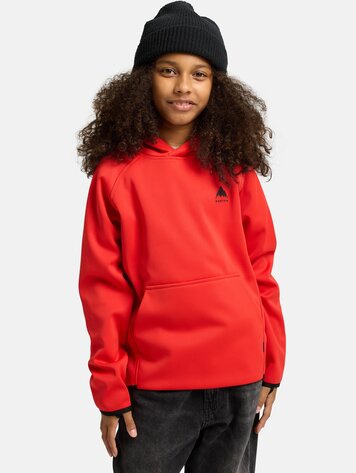 Burton Kids' Burton Crown Weatherproof Fleece Pullover- Flame Scarlet