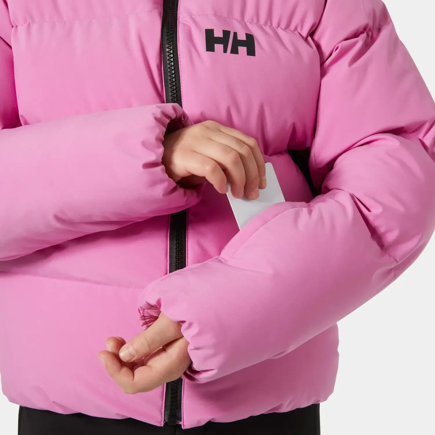 Juniors' Nora Short Puffy Ski Jacket- Meta Pink - Yellow Turtle