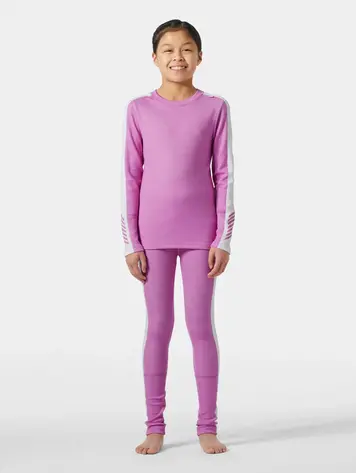Helly Hansen Juniors' LIFA® Merino Midweight Base Layer Set- Meta Pink