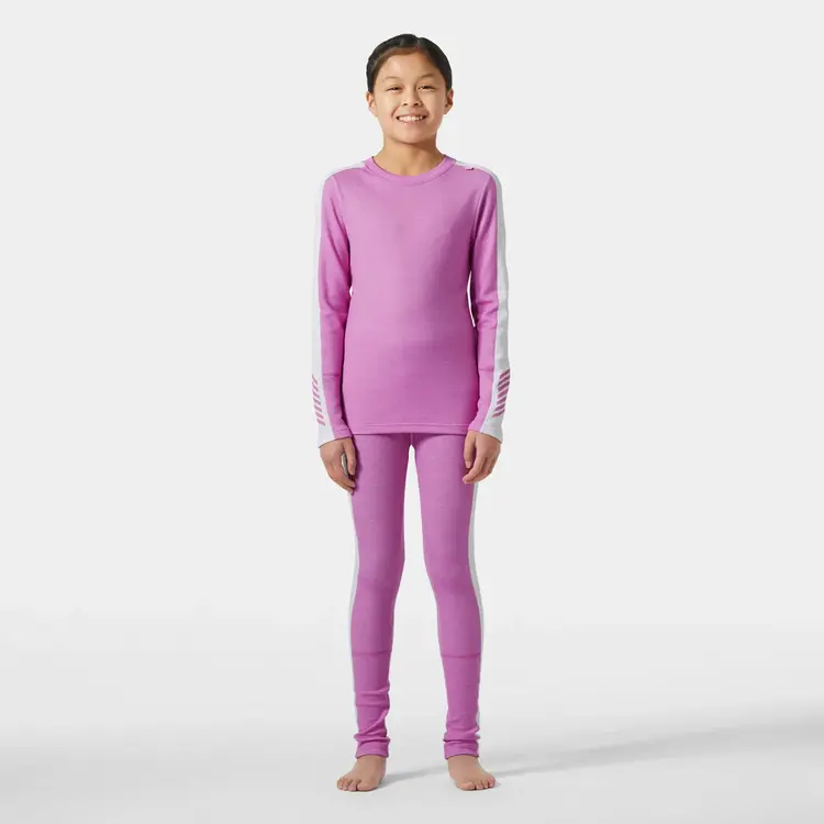 Helly Hansen Juniors' LIFA® Merino Midweight Base Layer Set- Meta Pink