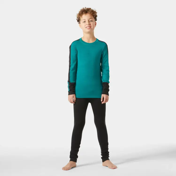Helly Hansen Juniors' LIFA® Merino Midweight Base Layer Set- Signal Green