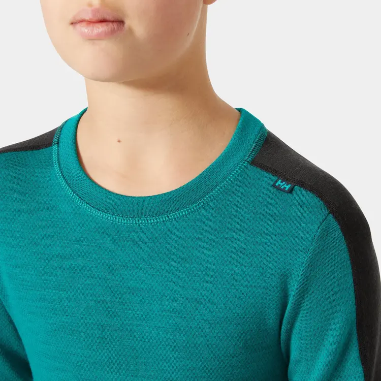 Helly Hansen Juniors' LIFA® Merino Midweight Base Layer Set- Signal Green
