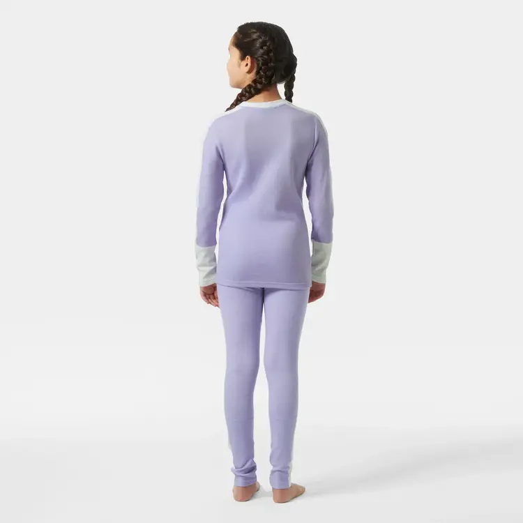 Helly Hansen Juniors' LIFA® Merino Midweight Base Layer Set- Bright Lavender