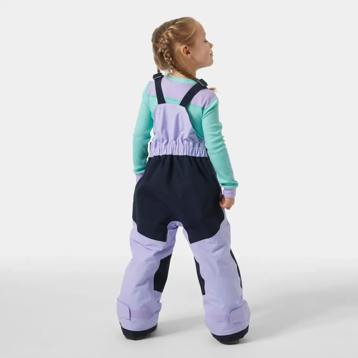 Kids' Rider 2.0 Insulated Ski Bib- Bright Lavender - Yellow Turtle