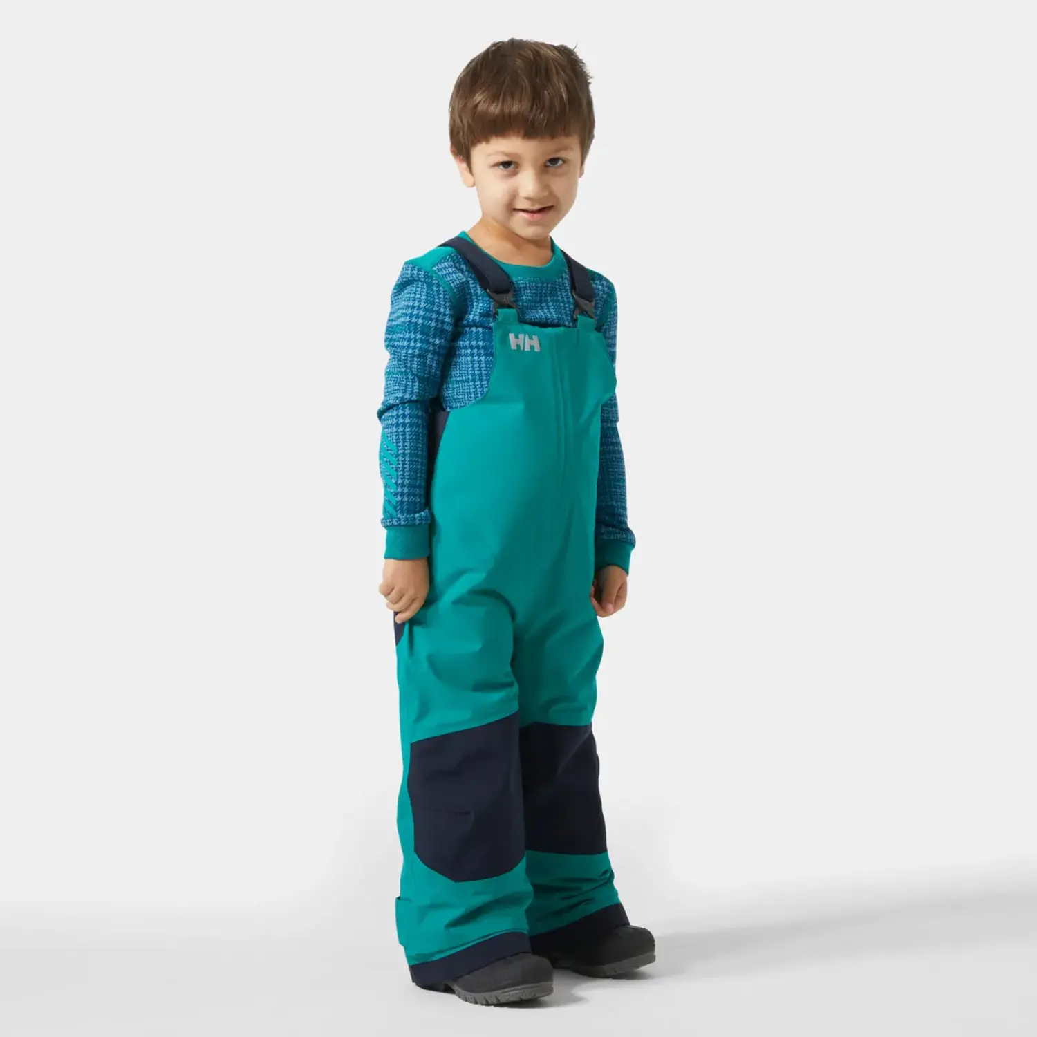 Kids' Rider 2.0 Insulated Ski Bib- Signal Green - Yellow Turtle