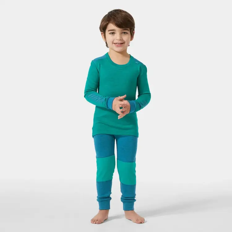Helly Hansen Kids' LIFA® Merino Wool Base Layer Set- Signal Green