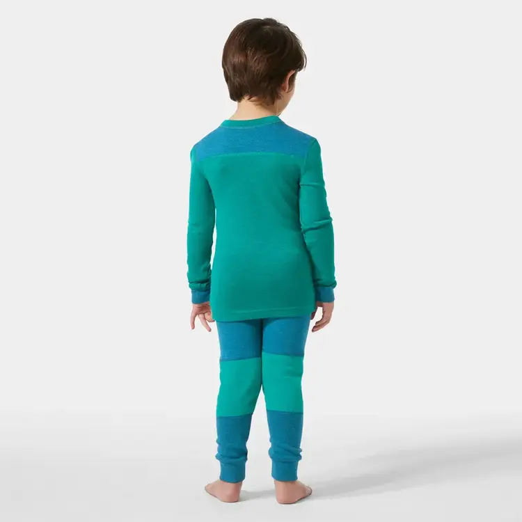 Helly Hansen Kids' LIFA® Merino Wool Base Layer Set- Signal Green