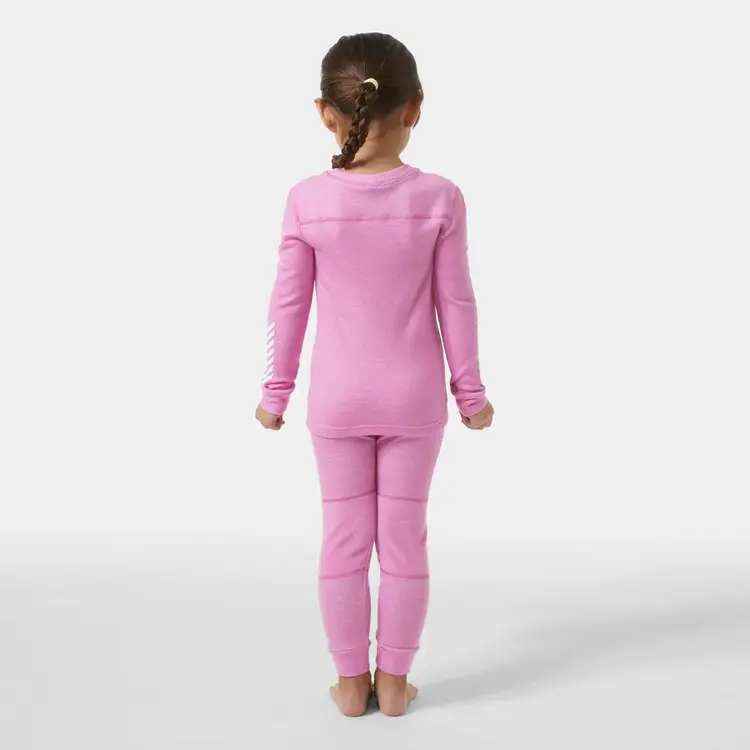 Helly Hansen Kids' LIFA® Merino Wool Base Layer Set- Meta Pink