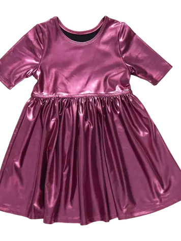Pink Chicken Girls Lame Steph Dress- Pink