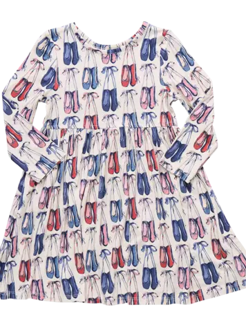 Pink Chicken Girls Bamboo Steph Dress- Ballet Slippers