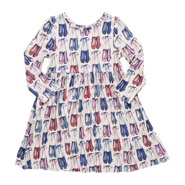 Pink Chicken Girls Bamboo Steph Dress- Ballet Slippers