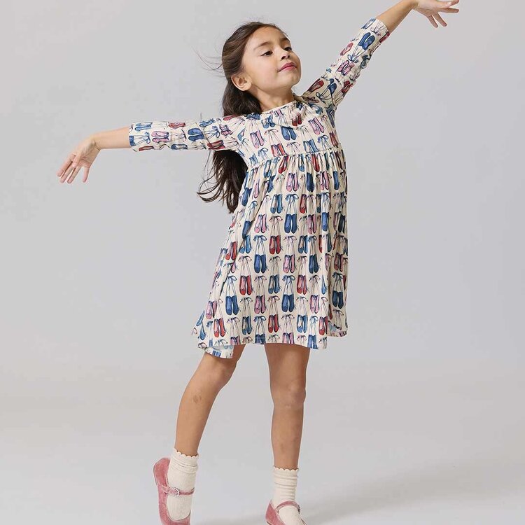 Pink Chicken Girls Bamboo Steph Dress- Ballet Slippers
