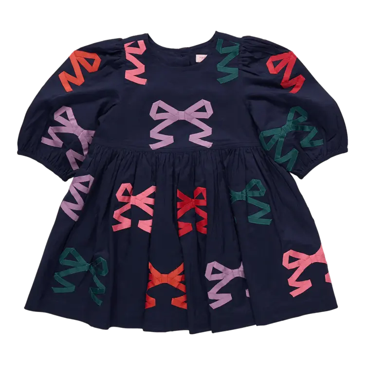 Pink Chicken Girls Brooke Dress- Multi Bow
