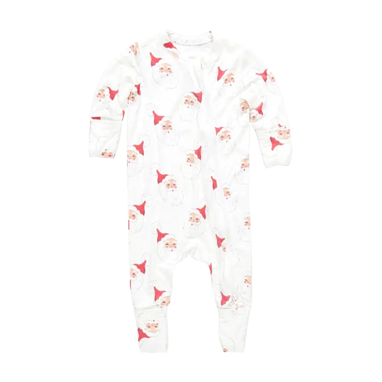 Pink Chicken Baby Bamboo Romper- Small Santas