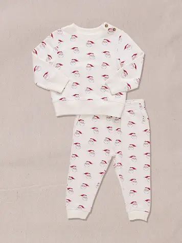 Coop (Pink Chicken) Baby Jax Jogger Set - Mini Santas