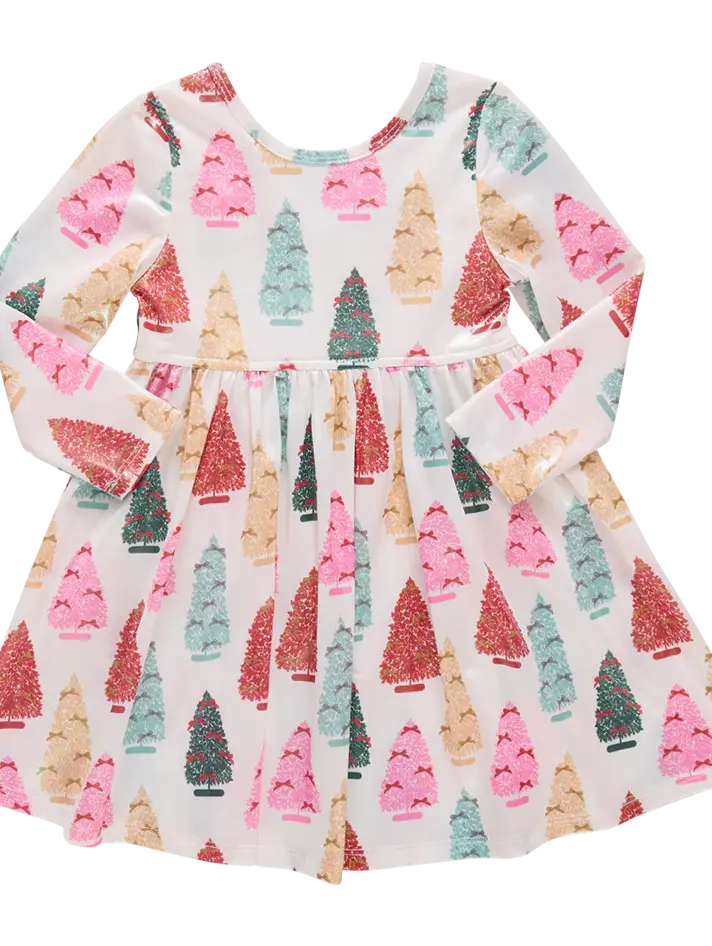 pink chicken christmas tree dress Happy by Pink Chicken Christmas Tree Dress EUC Girls Size 6