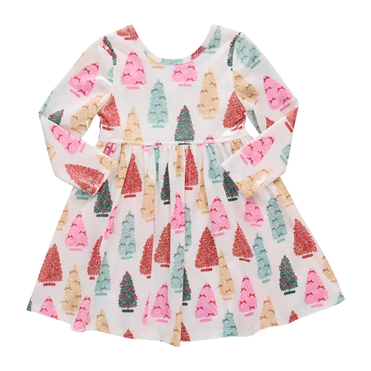 Pink Chicken Girls Lame Steph Dress- Bottle Brush Trees