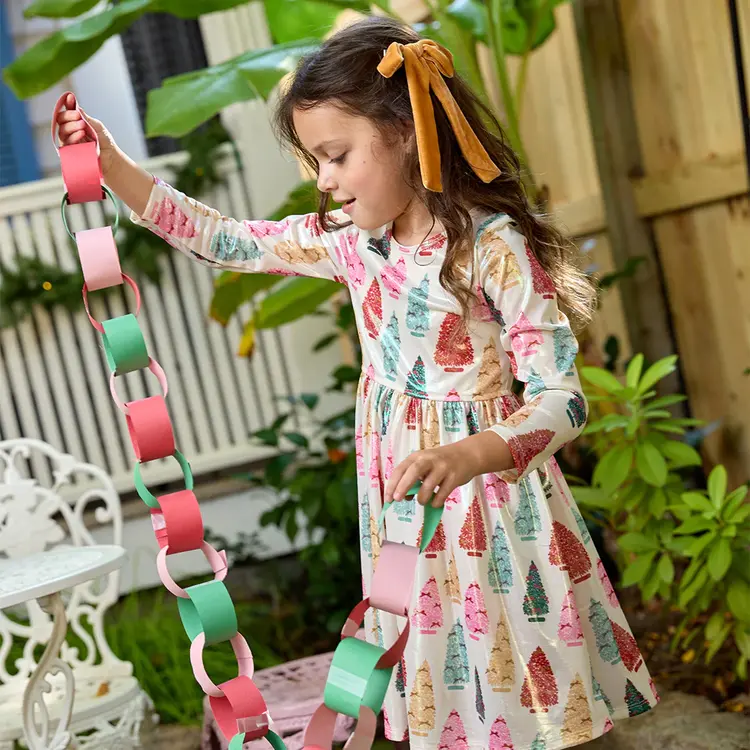 Pink Chicken Girls Lame Steph Dress- Bottle Brush Trees