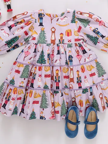 Pink Chicken Girls Peachy Dress- Lavender Nutcracker
