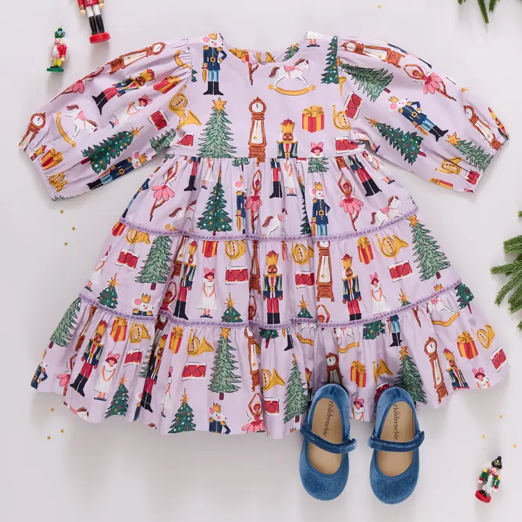 Pink Chicken Girls Peachy Dress- Lavender Nutcracker