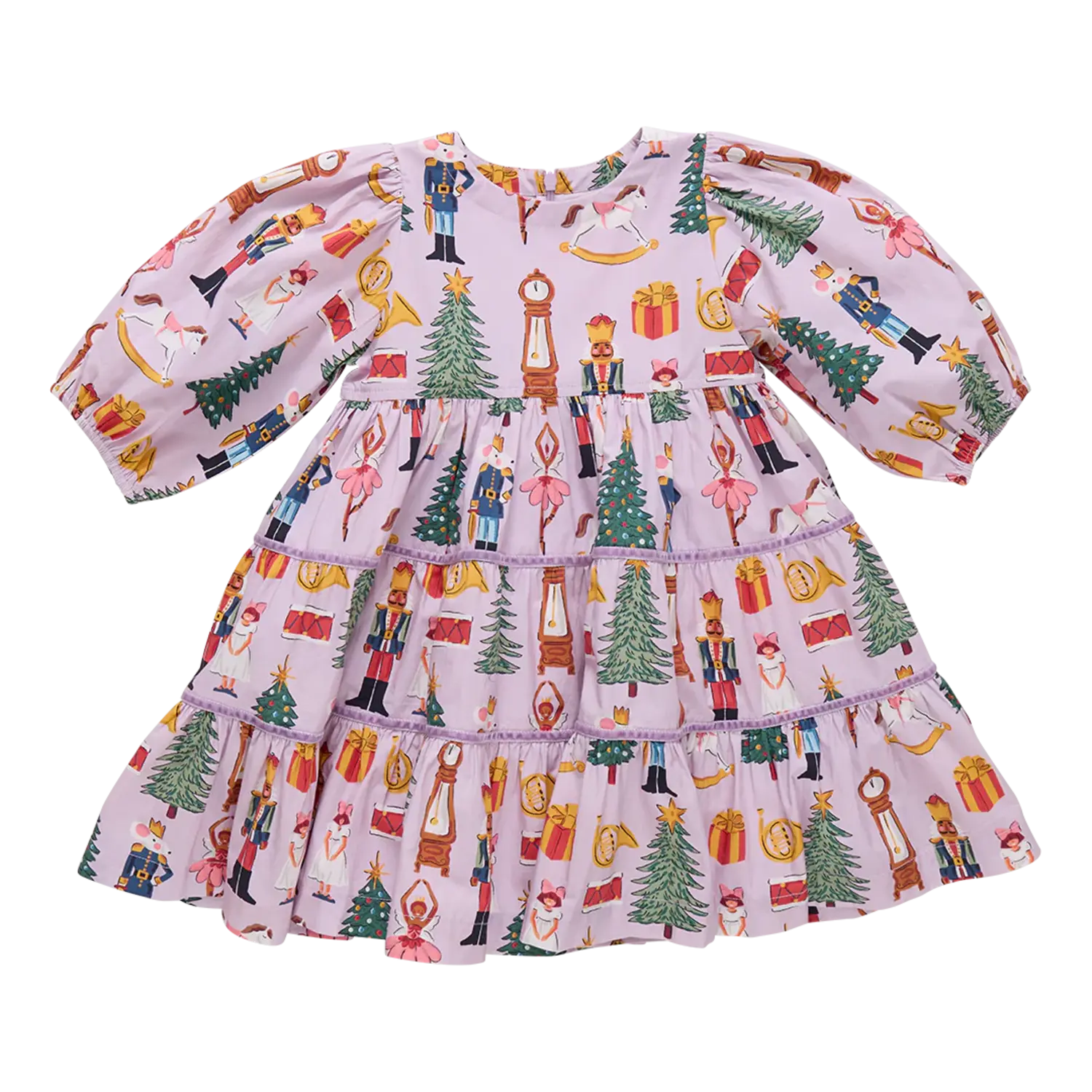white christmas dresses Pink Chicken Girls' Jaipur Dress Set - Baby - Christmas Bows and Bells main image 1