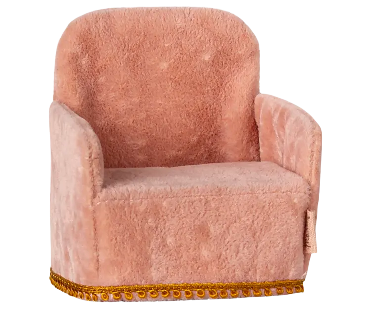 Maileg Folding chair, Mouse - Rose