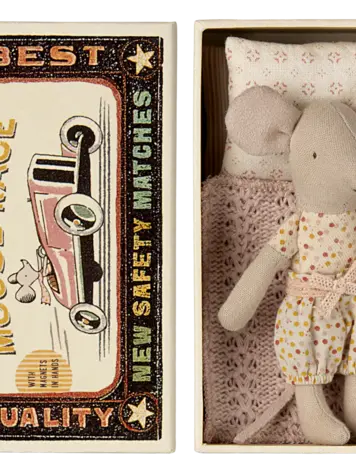 Maileg Little Sister, Mouse in Matchbox