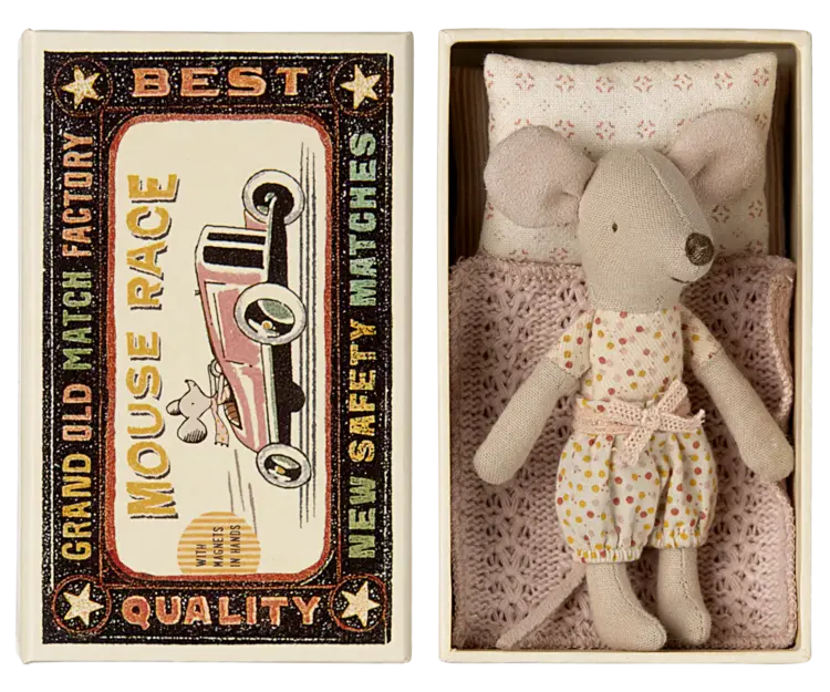 Maileg Little Sister, Mouse in Matchbox