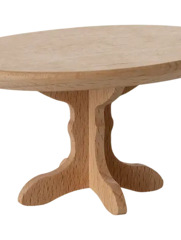 Maileg Oval dining table, Mouse - Nature