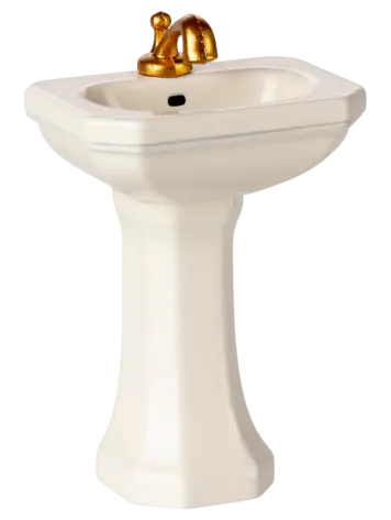 Maileg Bathroom sink, Mouse - Off white