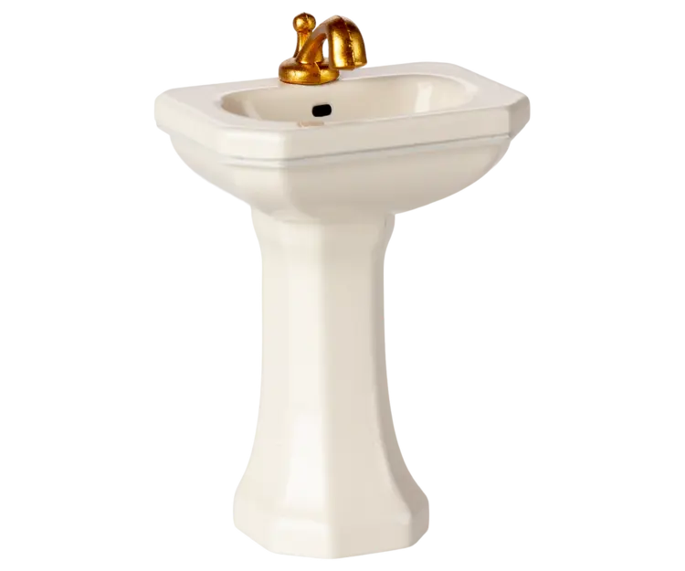 Maileg Bathroom sink, Mouse - Off white