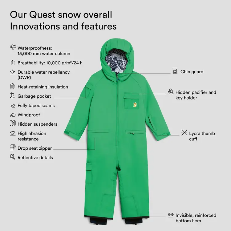 Namuk Quest Snow Overall - Rana Green