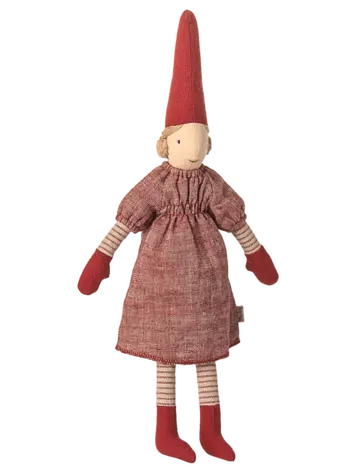 Maileg Pixy, Size 2 - Girl - Red dress