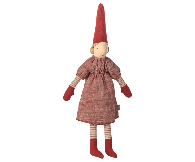 Maileg Pixy, Size 2 - Girl - Red dress